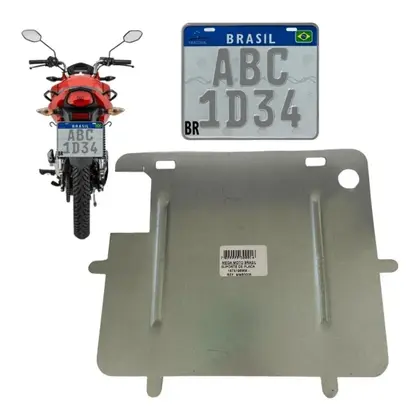 Suporte de placa de moto reforçado - vista 1