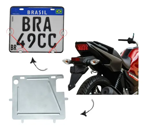 Suporte de placa de moto reforçado - vista 2